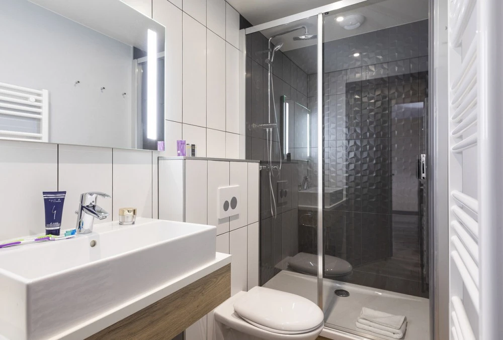 L'Etoile des Sybelles - badkamer met douche en wc