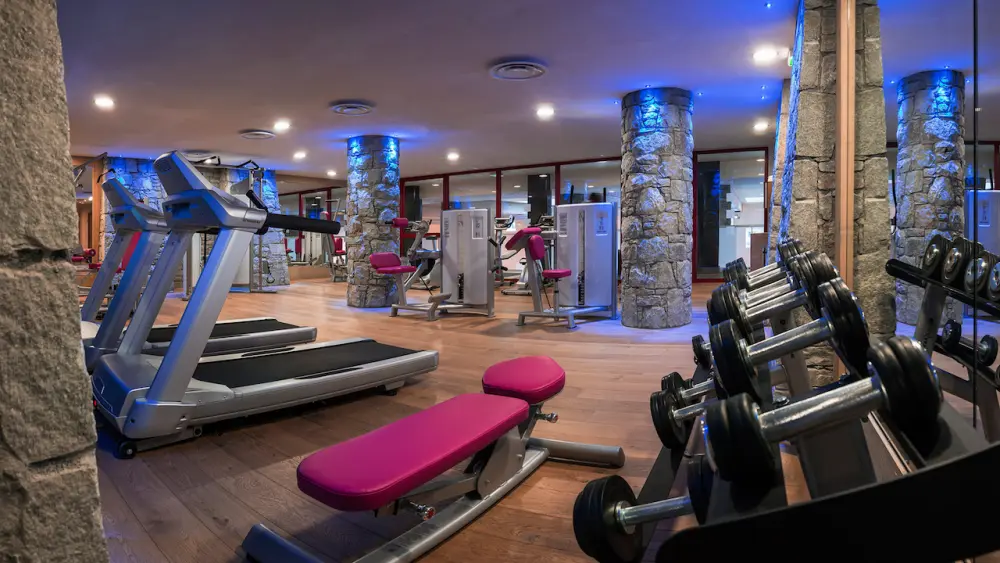 Le Centaure - fitnessruimte met halters