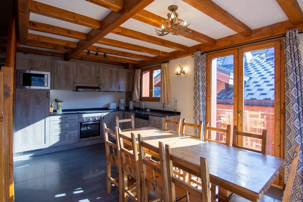 Chalet Bouquetin - keuken in de woonkamer