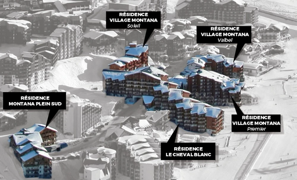 Village Montana - chalets met plattegrond