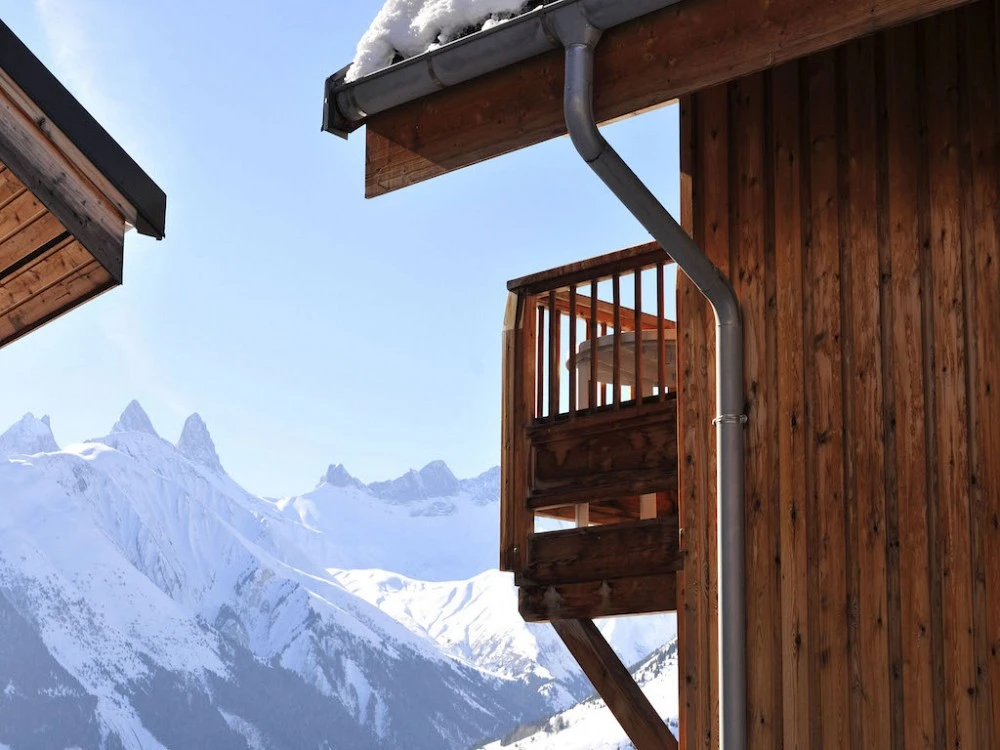 Les chalets des Marmottes - Uitzicht vanaf balkon op bergen