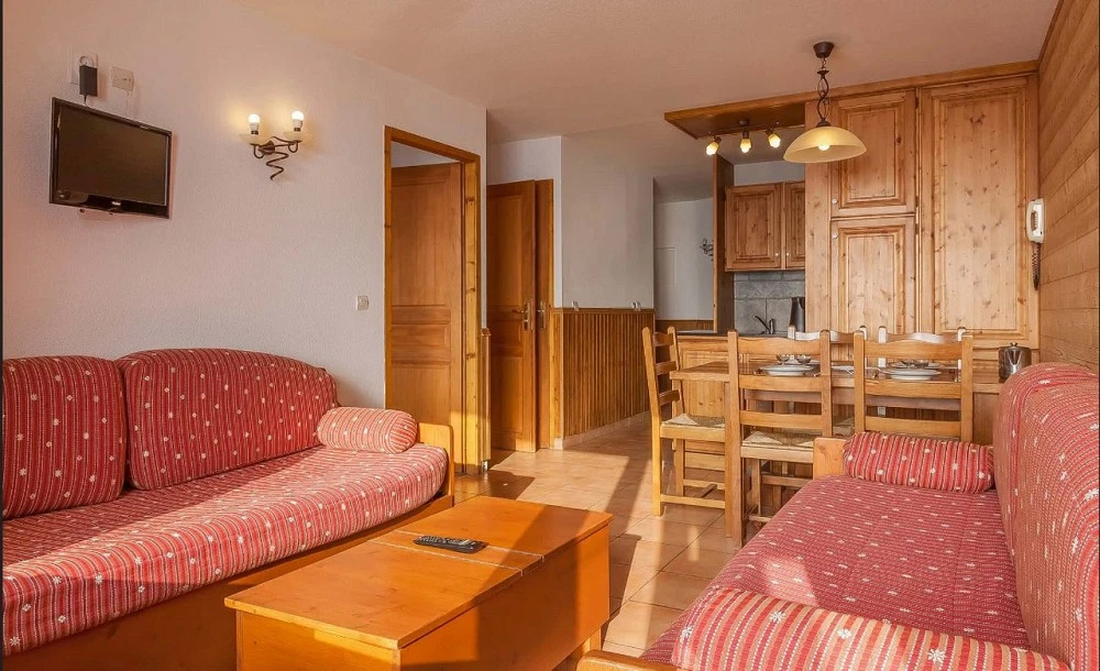  Les Balcons de Val Thorens spa 2-kamer apt. voor max. 4 pers. 2 woonkamer, meubilair, tv 