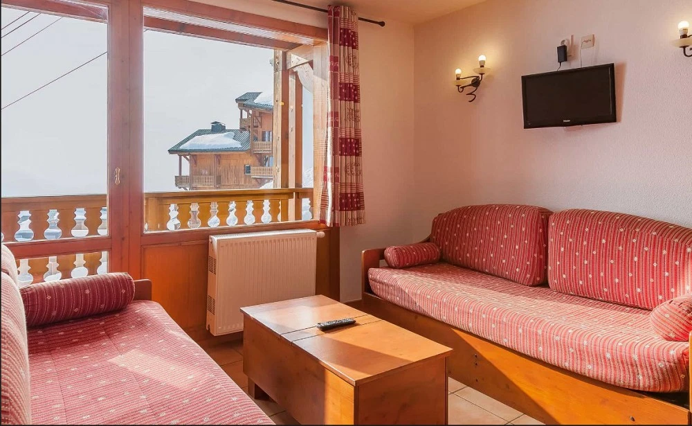  Les Balcons de Val Thorens spa 2-kamer apt. voor max. 4 pers. 2 woonkamer, meubilair, tv